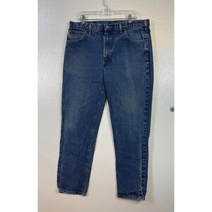 Carhartt B18 Mens Traditional Fit Straight Jeans 38x32 Stone Blue Denim Work